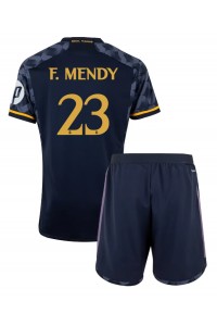 Fotbalové Dres Real Madrid Ferland Mendy #23 Dětské Venkovní Oblečení 2023-24 Krátký Rukáv (+ trenýrky)